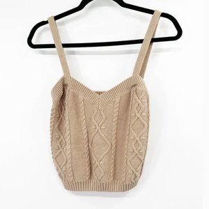 Anthropologie Cable Knit Sweater Sleeveless Tank Top